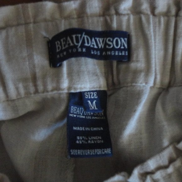 Wide-leg Striped Linen Pants - Picture 4 of 7